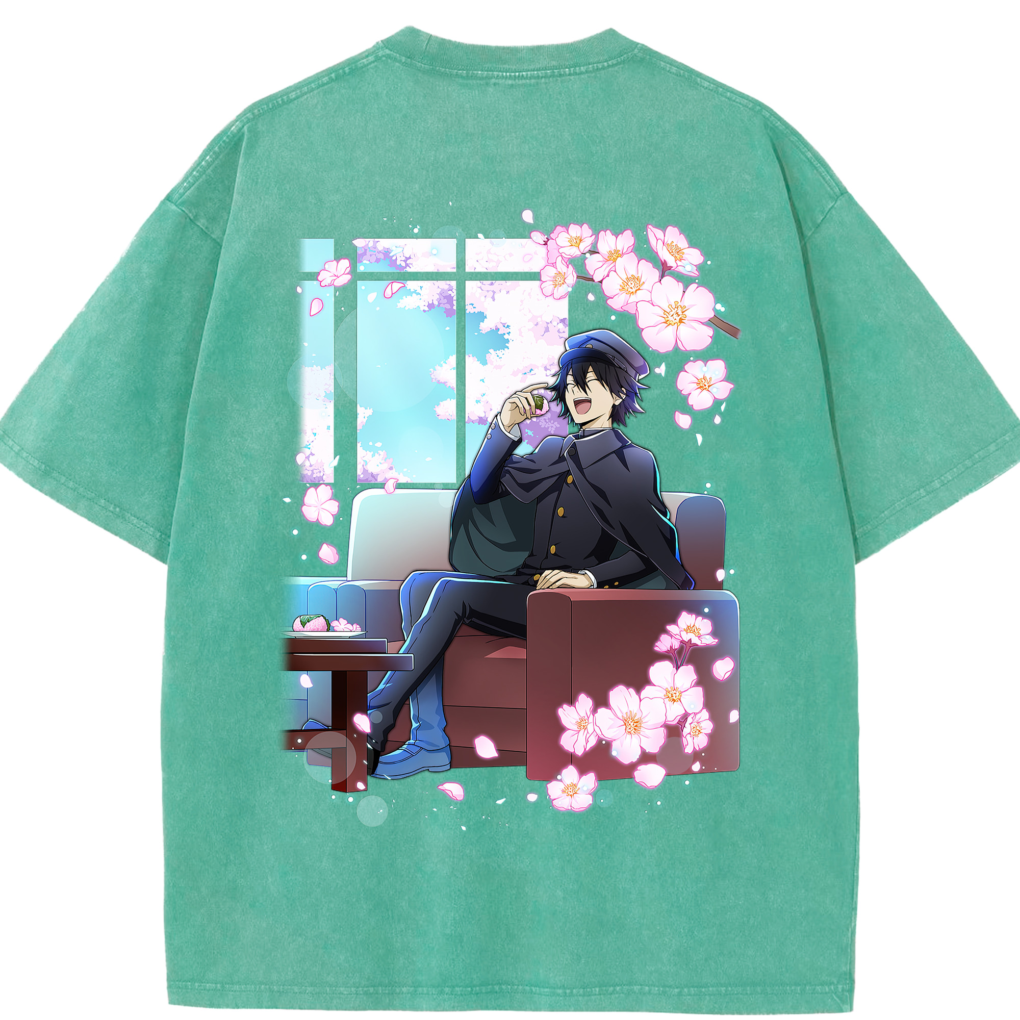 （画像用） 文豪ストレイドッグス Bungo Stray Dogs 綿100% ヴィンテージ風 半袖Tシャツ（背面プリント）